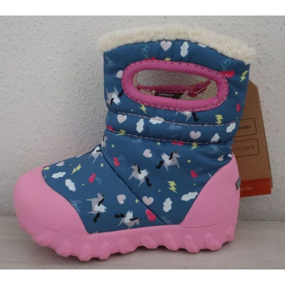 Bogs 72603I-469 Baby Girls Sz 6 Dark Blue Multi B-Moc Pegasus Snow Boots - Picture 7 of 13